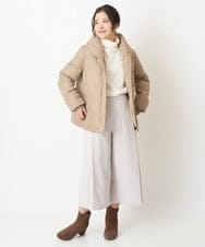 F1LDS52160 MK MICHEL KLEIN(小さいサイズ)(メゾン ドゥ サンク) 【小さいサイズ】パウダリータックスカーチョ/洗える ブルーグレー
