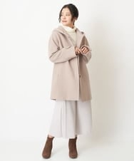 F1LDS52160 MK MICHEL KLEIN(小さいサイズ)(メゾン ドゥ サンク) 【小さいサイズ】パウダリータックスカーチョ/洗える ブルーグレー