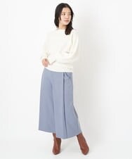 F1LDS52160 MK MICHEL KLEIN(小さいサイズ)(メゾン ドゥ サンク) 【小さいサイズ】パウダリータックスカーチョ/洗える ブルーグレー