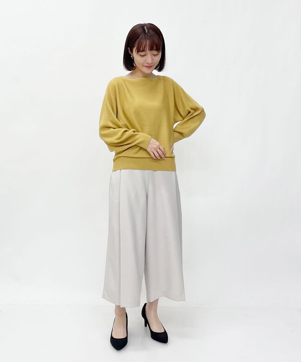 F1LDS52160 MK MICHEL KLEIN(小さいサイズ)(メゾン ドゥ サンク) 【小さいサイズ】パウダリータックスカーチョ/洗える ブルーグレー