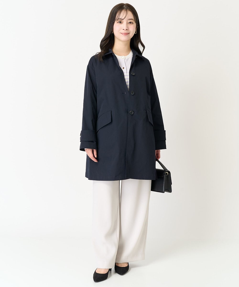 F1LFA24160 MK MICHEL KLEIN(小さいサイズ)(メゾン ドゥ サンク) 【小さいサイズ】ハイウエストワイドパンツ/撥水加工/洗える ライトグレー
