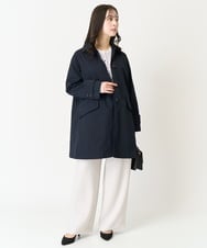 F1LFA24160 MK MICHEL KLEIN(小さいサイズ)(メゾン ドゥ サンク) 【小さいサイズ】ハイウエストワイドパンツ/撥水加工/洗える ライトグレー