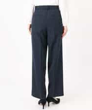 F1LFD10160 MK MICHEL KLEIN(小さいサイズ)(メゾン ドゥ サンク) 【小さいサイズ】ダブルクロス セミワイドパンツ/セットアップ対応/洗える ネイビー