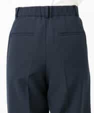 F1LFD10160 MK MICHEL KLEIN(小さいサイズ)(メゾン ドゥ サンク) 【小さいサイズ】ダブルクロス セミワイドパンツ/セットアップ対応/洗える ネイビー