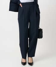 F1LFD11150 MK MICHEL KLEIN(小さいサイズ)(メゾン ドゥ サンク) 【小さいサイズ】ダブルクロス テーパードパンツ/セットアップ対応/防シワ/ストレッチ/洗える ネイビー