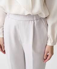 F1LFD11150 MK MICHEL KLEIN(小さいサイズ)(メゾン ドゥ サンク) 【小さいサイズ】ダブルクロス テーパードパンツ/セットアップ対応/防シワ/ストレッチ/洗える グレージュ