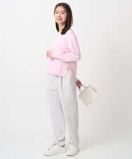 F1LFD11150 MK MICHEL KLEIN(小さいサイズ)(メゾン ドゥ サンク) 【小さいサイズ】ダブルクロス テーパードパンツ/セットアップ対応/防シワ/ストレッチ/洗える グレージュ