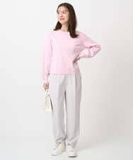 F1LFD11150 MK MICHEL KLEIN(小さいサイズ)(メゾン ドゥ サンク) 【小さいサイズ】ダブルクロス テーパードパンツ/セットアップ対応/防シワ/ストレッチ/洗える グレージュ