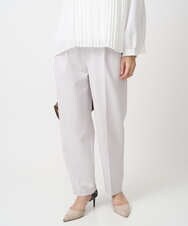 F1LFD11150 MK MICHEL KLEIN(小さいサイズ)(メゾン ドゥ サンク) 【小さいサイズ】ダブルクロス テーパードパンツ/セットアップ対応/防シワ/ストレッチ/洗える グレージュ