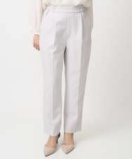 F1LFD11150 MK MICHEL KLEIN(小さいサイズ)(メゾン ドゥ サンク) 【小さいサイズ】ダブルクロス テーパードパンツ/セットアップ対応/防シワ/ストレッチ/洗える グレージュ