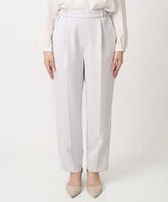 F1LFD11150 MK MICHEL KLEIN(小さいサイズ)(メゾン ドゥ サンク) 【小さいサイズ】ダブルクロス テーパードパンツ/セットアップ対応/防シワ/ストレッチ/洗える グレージュ