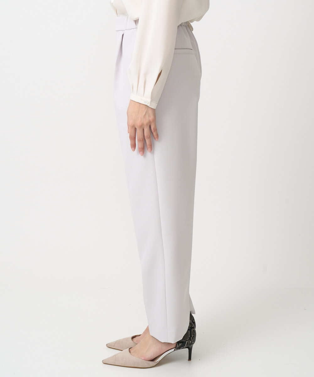 F1LFD11150 MK MICHEL KLEIN(小さいサイズ)(メゾン ドゥ サンク) 【小さいサイズ】ダブルクロス テーパードパンツ/セットアップ対応/防シワ/ストレッチ/洗える グレージュ