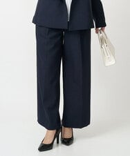 F1LFD15170 MK MICHEL KLEIN(小さいサイズ)(メゾン ドゥ サンク) 【小さいサイズ】2タックストレートワイドパンツ/洗える ベージュ