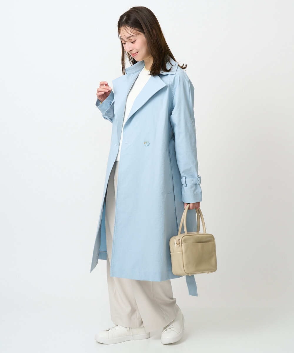 F1LFD15170 MK MICHEL KLEIN(小さいサイズ)(メゾン ドゥ サンク) 【小さいサイズ】2タックストレートワイドパンツ/洗える ベージュ