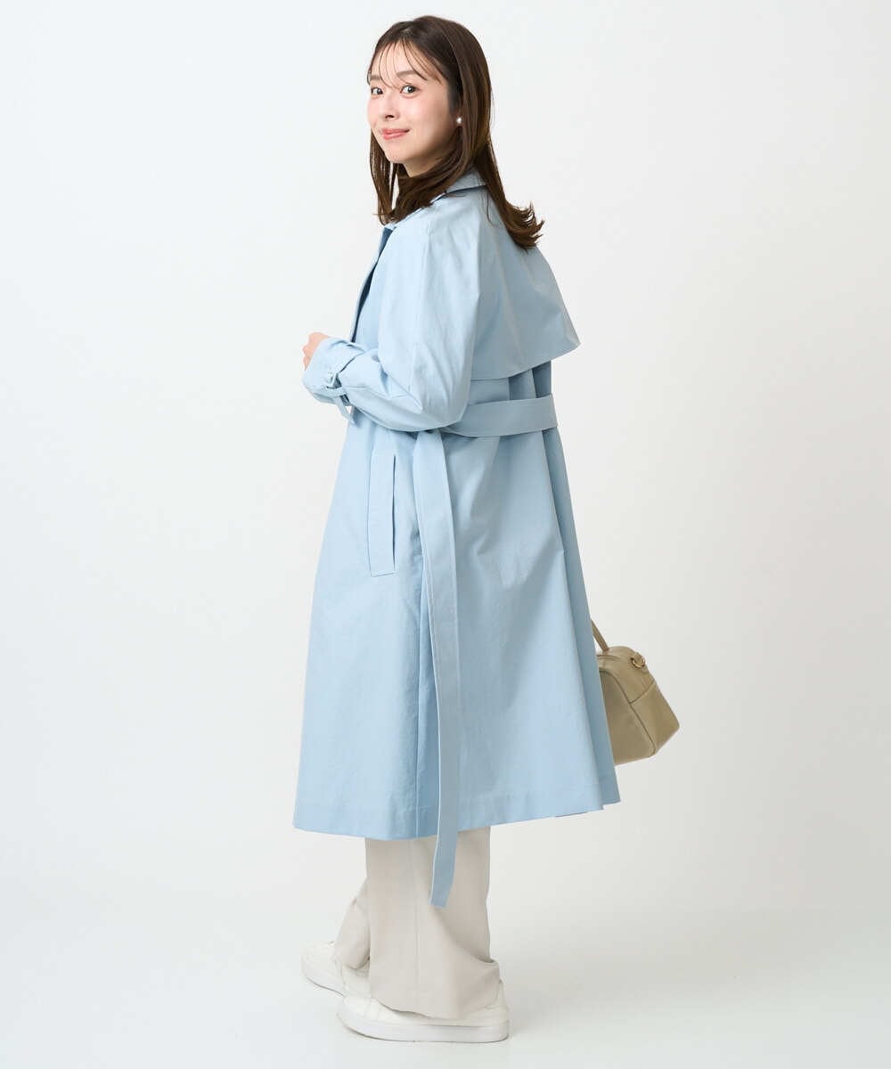 F1LFD15170 MK MICHEL KLEIN(小さいサイズ)(メゾン ドゥ サンク) 【小さいサイズ】2タックストレートワイドパンツ/洗える ベージュ