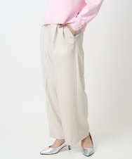 F1LFD15170 MK MICHEL KLEIN(小さいサイズ)(メゾン ドゥ サンク) 【小さいサイズ】2タックストレートワイドパンツ/洗える ベージュ