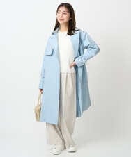 F1LFD15170 MK MICHEL KLEIN(小さいサイズ)(メゾン ドゥ サンク) 【小さいサイズ】2タックストレートワイドパンツ/洗える ベージュ