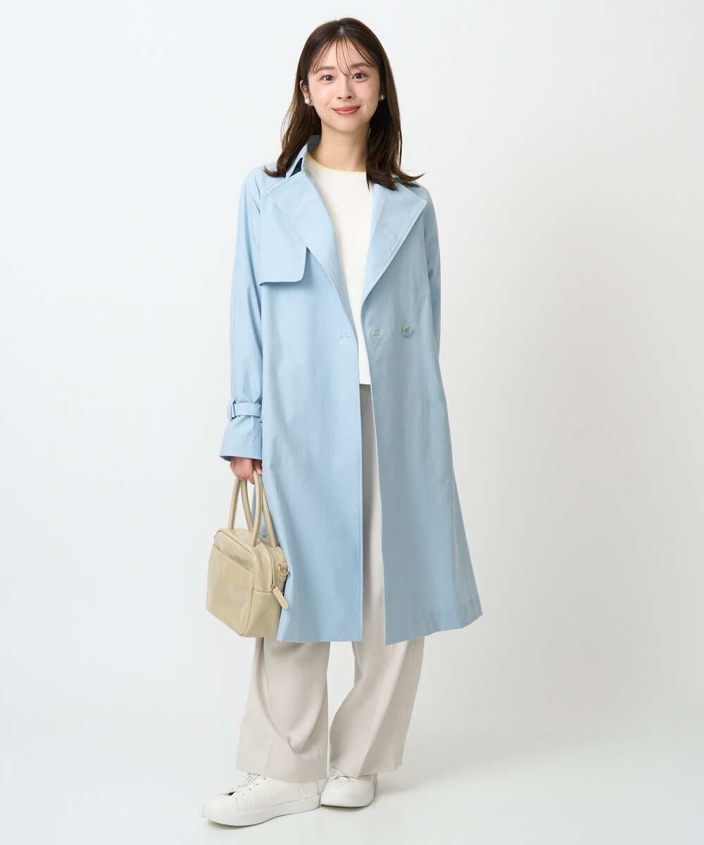 F1LFD15170 MK MICHEL KLEIN(小さいサイズ)(メゾン ドゥ サンク) 【小さいサイズ】2タックストレートワイドパンツ/洗える ベージュ