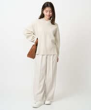 F1LFD15170 MK MICHEL KLEIN(小さいサイズ)(メゾン ドゥ サンク) 【小さいサイズ】2タックストレートワイドパンツ/洗える ベージュ