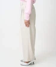 F1LFD15170 MK MICHEL KLEIN(小さいサイズ)(メゾン ドゥ サンク) 【小さいサイズ】2タックストレートワイドパンツ/洗える ベージュ