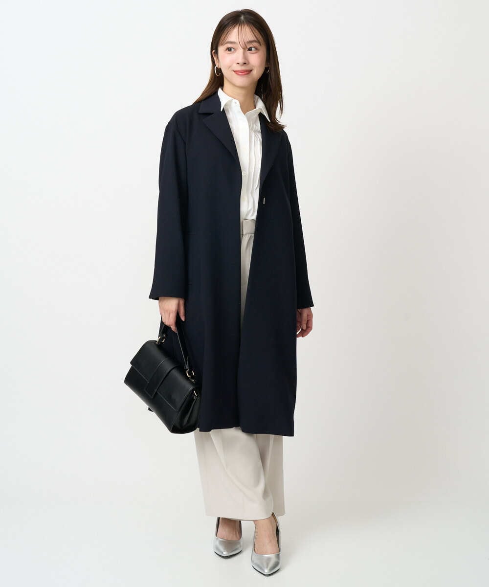 F1LFD15170 MK MICHEL KLEIN(小さいサイズ)(メゾン ドゥ サンク) 【小さいサイズ】2タックストレートワイドパンツ/洗える ベージュ