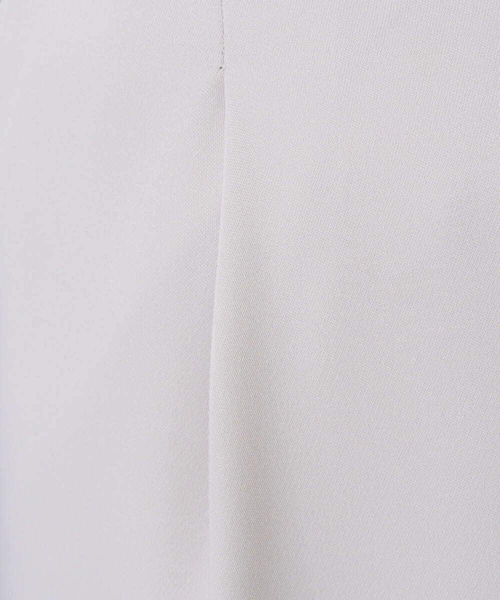 F1LFD24160 MK MICHEL KLEIN(小さいサイズ)(メゾン ドゥ サンク) 【小さいサイズ】共地ベルト付きワイドパンツ/撥水/防シワ/洗える ライトグレー