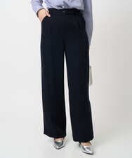 F1LFD24160 MK MICHEL KLEIN(小さいサイズ)(メゾン ドゥ サンク) 【小さいサイズ】共地ベルト付きワイドパンツ/撥水/防シワ/洗える ライトグレー