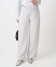 F1LFD24160 MK MICHEL KLEIN(小さいサイズ)(メゾン ドゥ サンク) 【小さいサイズ】共地ベルト付きワイドパンツ/撥水/防シワ/洗える ライトグレー