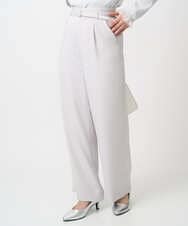 F1LFD24160 MK MICHEL KLEIN(小さいサイズ)(メゾン ドゥ サンク) 【小さいサイズ】共地ベルト付きワイドパンツ/撥水/防シワ/洗える ライトグレー