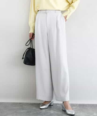 F1LFD24160 MK MICHEL KLEIN(小さいサイズ) 【小さいサイズ】共地ベルト付きワイドパンツ/撥水/防シワ/洗える