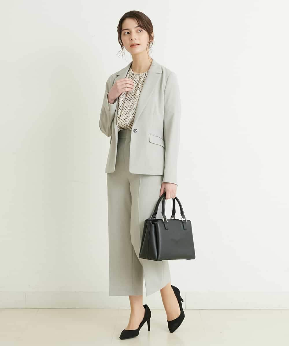 F1LFP34150 MK MICHEL KLEIN(小さいサイズ)(メゾン ドゥ サンク) 【小さいサイズ/Comfortシリーズ】ベーシックワイドパンツ ネイビー