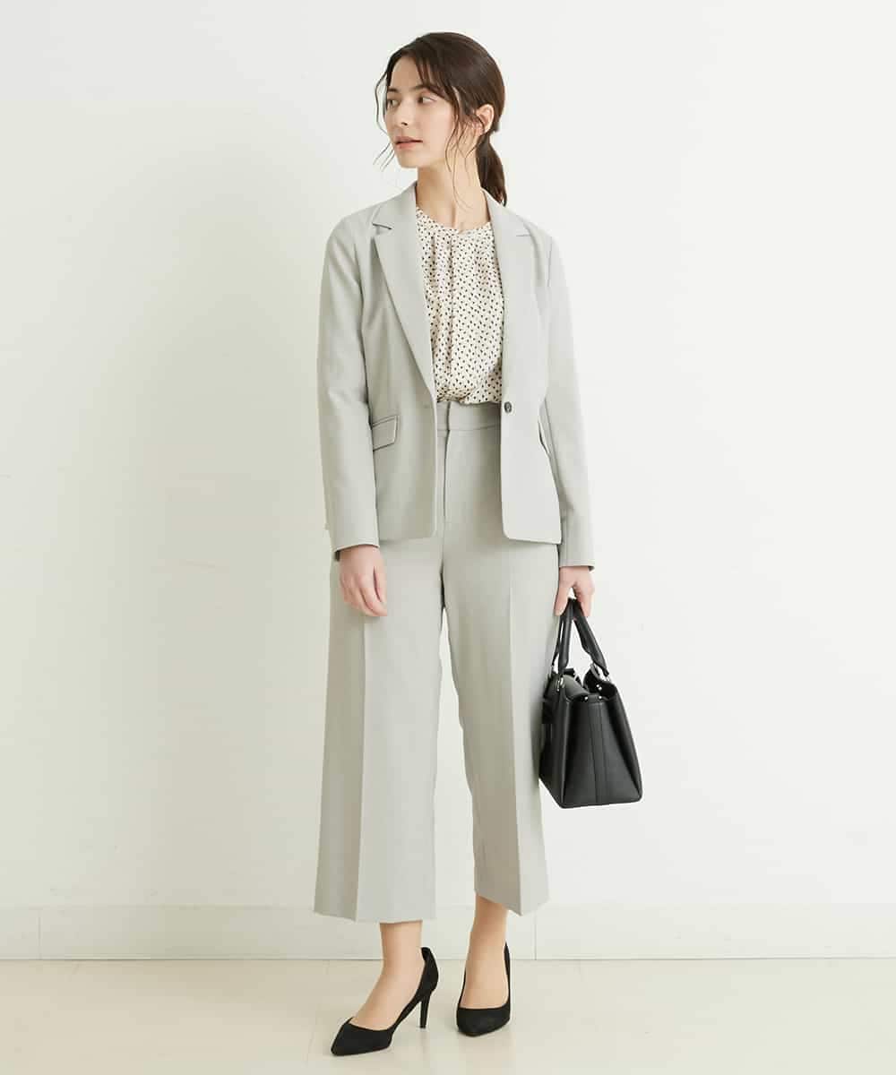 F1LFP34150 MK MICHEL KLEIN(小さいサイズ)(メゾン ドゥ サンク) 【小さいサイズ/Comfortシリーズ】ベーシックワイドパンツ ネイビー
