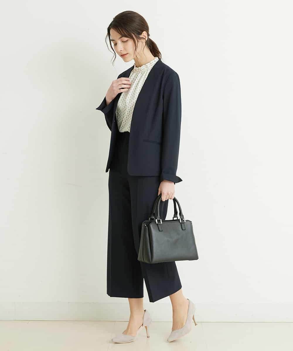 F1LFP34150 MK MICHEL KLEIN(小さいサイズ)(メゾン ドゥ サンク) 【小さいサイズ/Comfortシリーズ】ベーシックワイドパンツ ネイビー