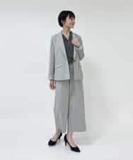 F1LFP34150 MK MICHEL KLEIN(小さいサイズ)(メゾン ドゥ サンク) 【小さいサイズ/Comfortシリーズ】ベーシックワイドパンツ ネイビー