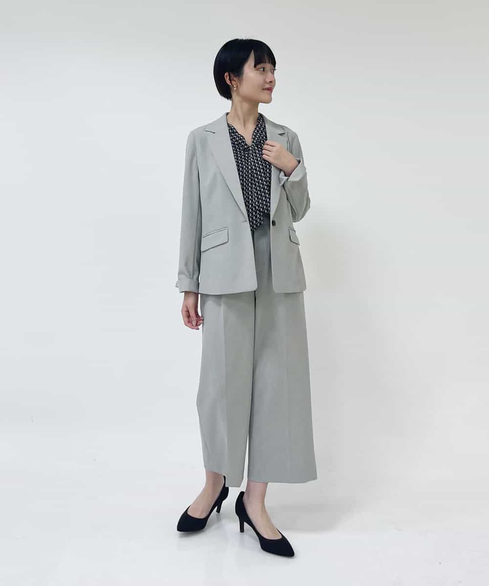 F1LFP34150 MK MICHEL KLEIN(小さいサイズ)(メゾン ドゥ サンク) 【小さいサイズ/Comfortシリーズ】ベーシックワイドパンツ ネイビー