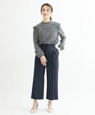 F1LFP34150 MK MICHEL KLEIN(小さいサイズ)(メゾン ドゥ サンク) 【小さいサイズ/Comfortシリーズ】ベーシックワイドパンツ ネイビー
