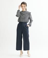F1LFP34150 MK MICHEL KLEIN(小さいサイズ)(メゾン ドゥ サンク) 【小さいサイズ/Comfortシリーズ】ベーシックワイドパンツ ネイビー
