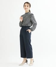 F1LFP34150 MK MICHEL KLEIN(小さいサイズ)(メゾン ドゥ サンク) 【小さいサイズ/Comfortシリーズ】ベーシックワイドパンツ ネイビー
