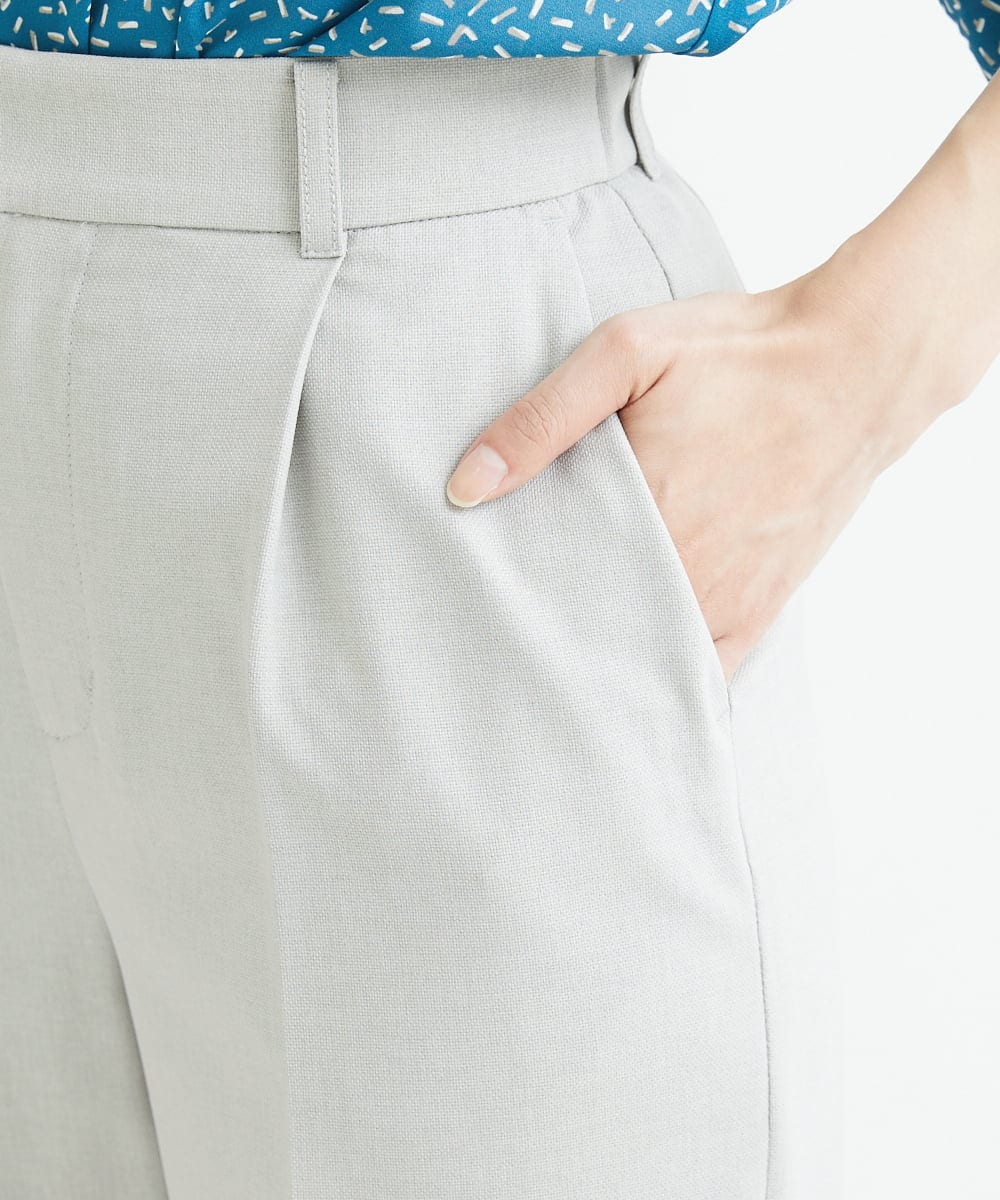 F1LFP34150 MK MICHEL KLEIN(小さいサイズ)(メゾン ドゥ サンク) 【小さいサイズ/Comfortシリーズ】ベーシックワイドパンツ ネイビー