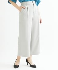 F1LFP34150 MK MICHEL KLEIN(小さいサイズ)(メゾン ドゥ サンク) 【小さいサイズ/Comfortシリーズ】ベーシックワイドパンツ ライトグレー