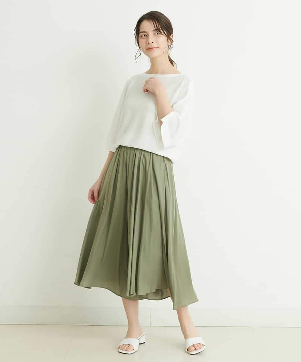 小さいサイズ 洗える サテンガウチョパンツ ガウチョ ワイドパンツ Mk Michel Klein 小さいサイズ メゾン ドゥ サンク イトキンオンラインストア