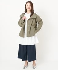 F1LFS22160 MK MICHEL KLEIN(小さいサイズ)(メゾン ドゥ サンク) 【小さいサイズ】ウエスト釦デザインガウチョパンツ/洗える ピンク