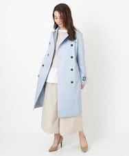 F1LFS22160 MK MICHEL KLEIN(小さいサイズ)(メゾン ドゥ サンク) 【小さいサイズ】ウエスト釦デザインガウチョパンツ/洗える ピンク