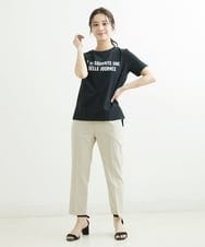 F1LFS32140 MK MICHEL KLEIN(小さいサイズ)(メゾン ドゥ サンク) 【小さいサイズ】テーパードパンツ/セットアップ対応/洗える ネイビー