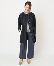 F1LFV12160 MK MICHEL KLEIN(小さいサイズ)(メゾン ドゥ サンク) 【小さいサイズ】デニムライクストレートワイドパンツ/洗える ネイビー