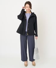 F1LFV12160 MK MICHEL KLEIN(小さいサイズ)(メゾン ドゥ サンク) 【小さいサイズ】デニムライクストレートワイドパンツ/洗える ネイビー