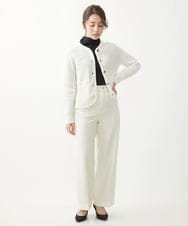 F1LFV12160 MK MICHEL KLEIN(小さいサイズ)(メゾン ドゥ サンク) 【小さいサイズ】デニムライクストレートワイドパンツ/洗える ネイビー