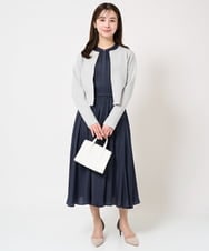 F1LGA03150 MK MICHEL KLEIN(小さいサイズ)(メゾン ドゥ サンク) 【小さいサイズ】サテンガウチョパンツ/接触冷感/洗える(新色追加) ネイビー