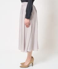 F1LGA03150 MK MICHEL KLEIN(小さいサイズ)(メゾン ドゥ サンク) 【小さいサイズ】サテンガウチョパンツ/接触冷感/洗える(新色追加) ネイビー
