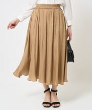 F1LGA03150 MK MICHEL KLEIN(小さいサイズ)(メゾン ドゥ サンク) 【小さいサイズ】サテンガウチョパンツ/接触冷感/洗える(新色追加) キャメル